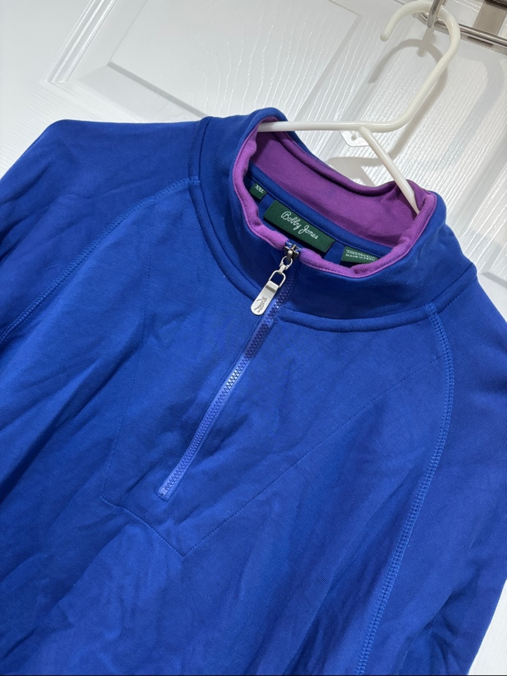 BOBBY JONES Pima Cotton Quarter Zip Pullover